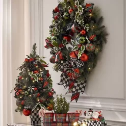 MacKenzie-Childs Tartastic Herb Pots, Set of 3< Holiday|Greenery & Florals