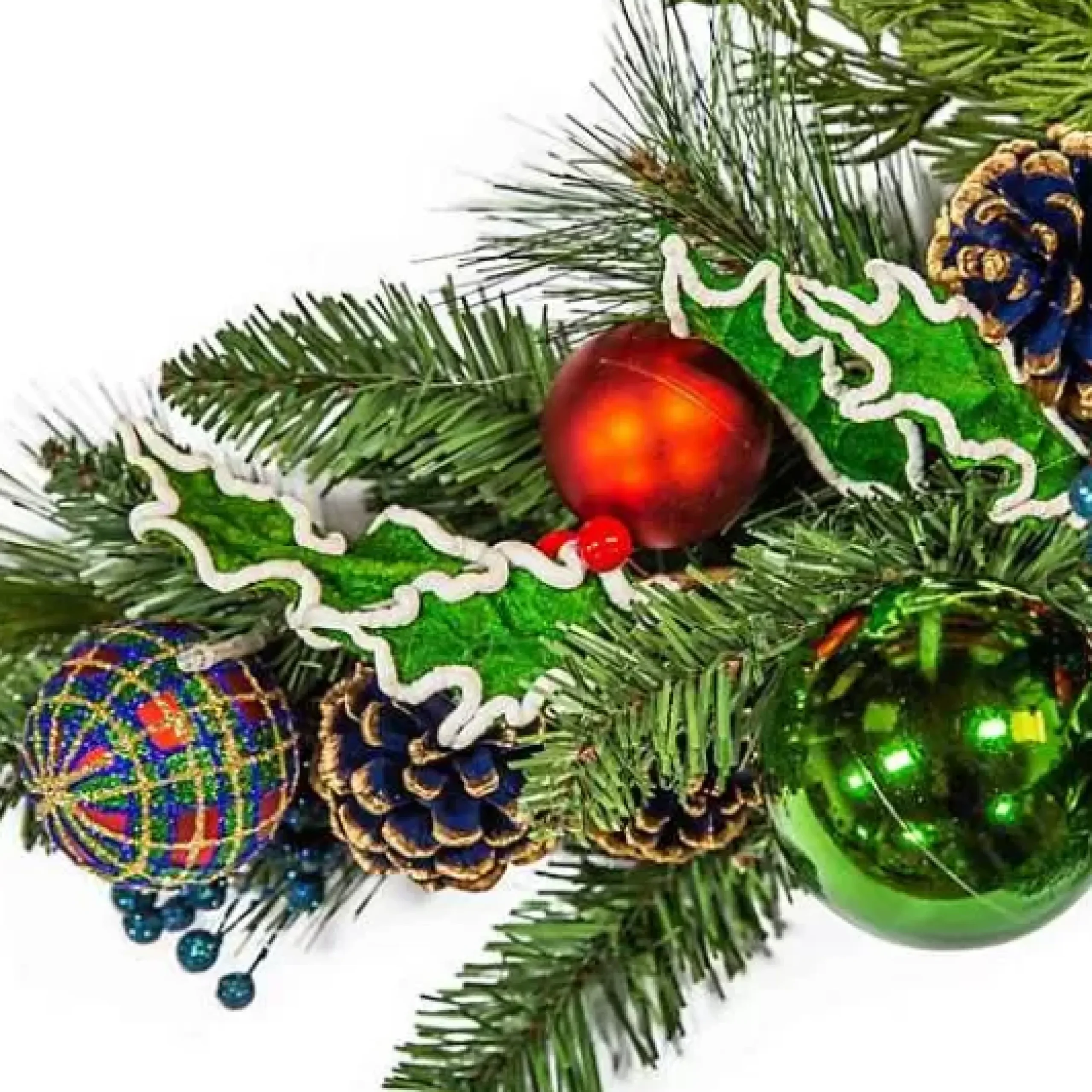 MacKenzie-Childs Tartastic Illuminated Swag< Holiday|Greenery & Florals