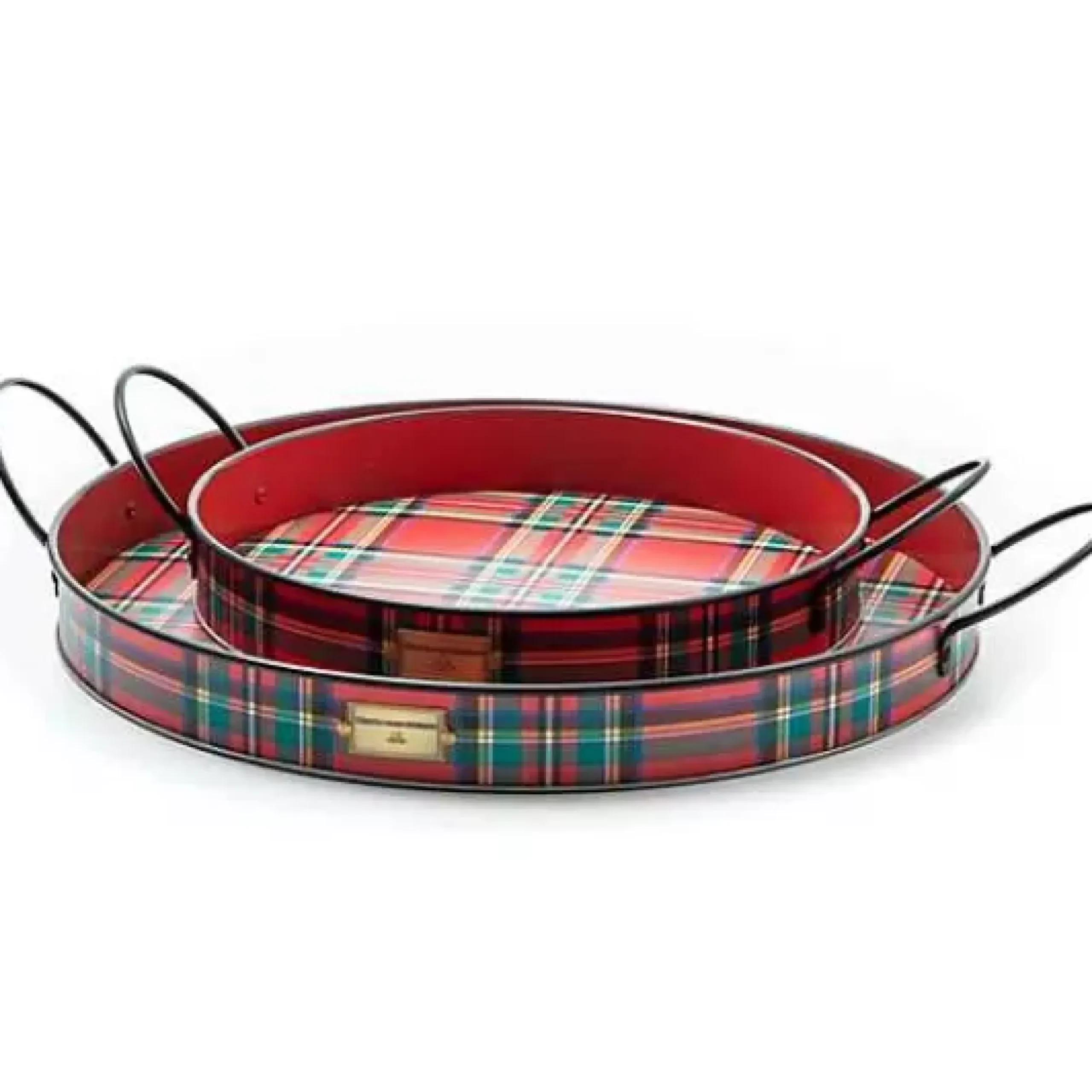 MacKenzie-Childs Tartastic Serving Trays, Set of 2< Holiday|Outdoor