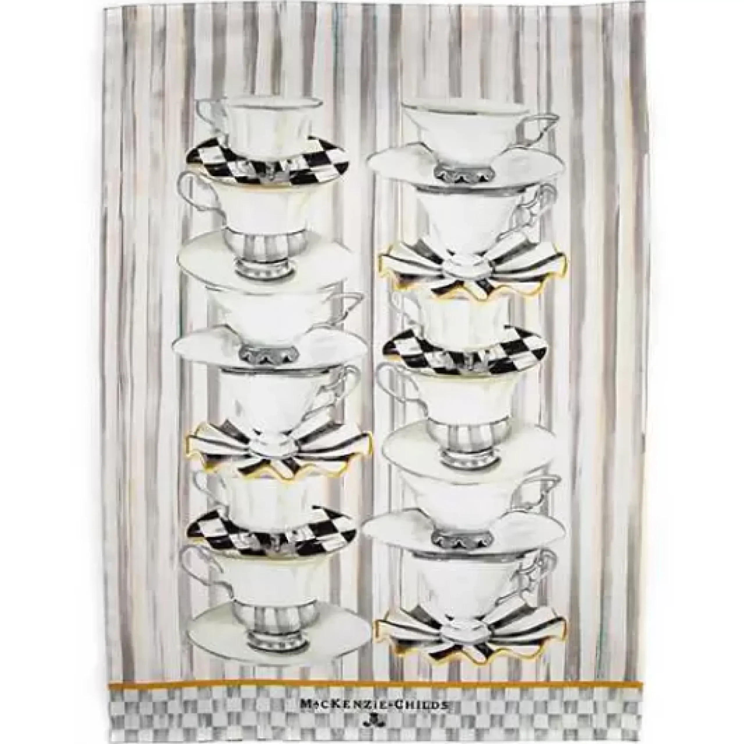 MacKenzie-Childs Tea Cups Dish Towel< Kitchen & Table Linens