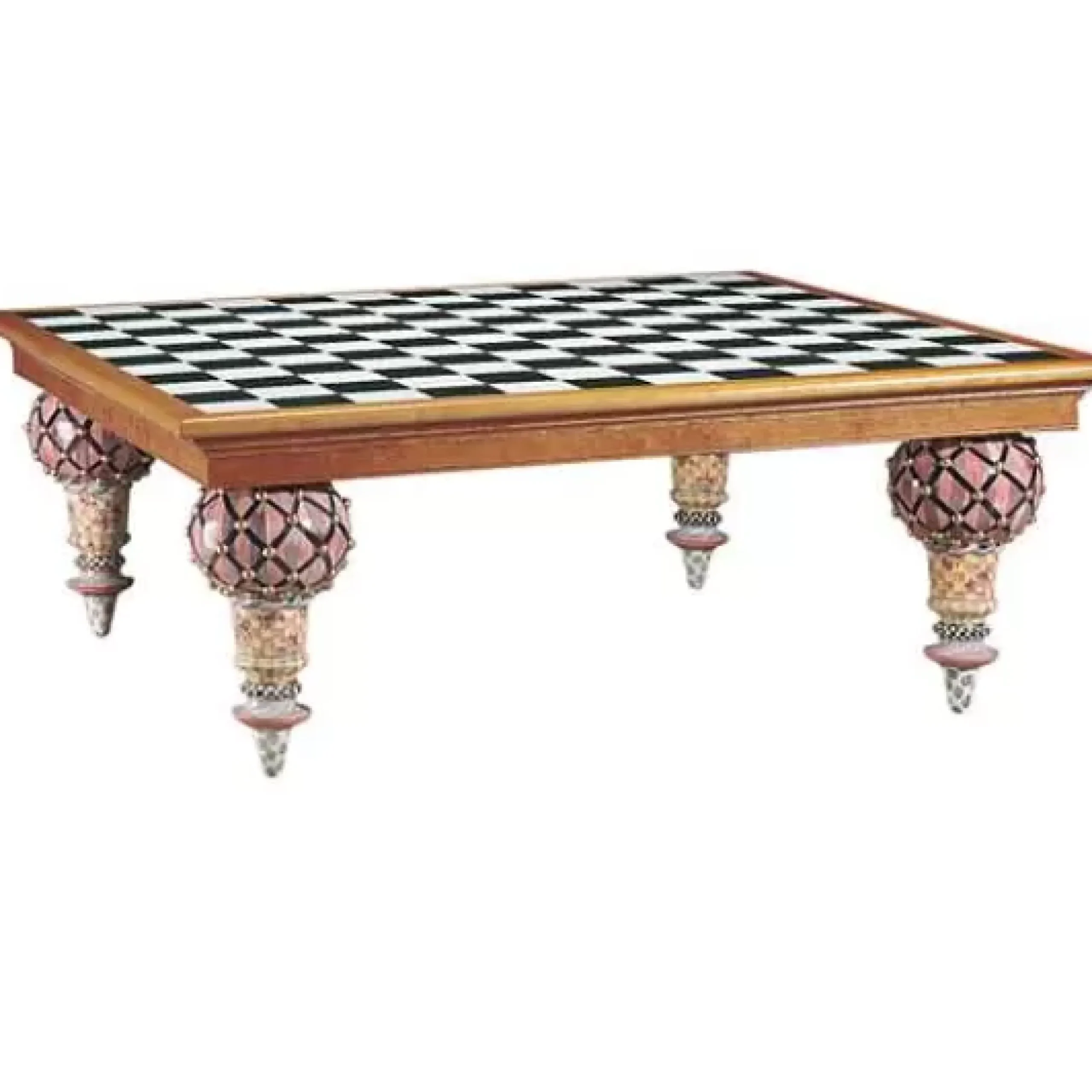 MacKenzie-Childs Train 6'6 x 6'6 Dining Table< Dining Room & Kitchen