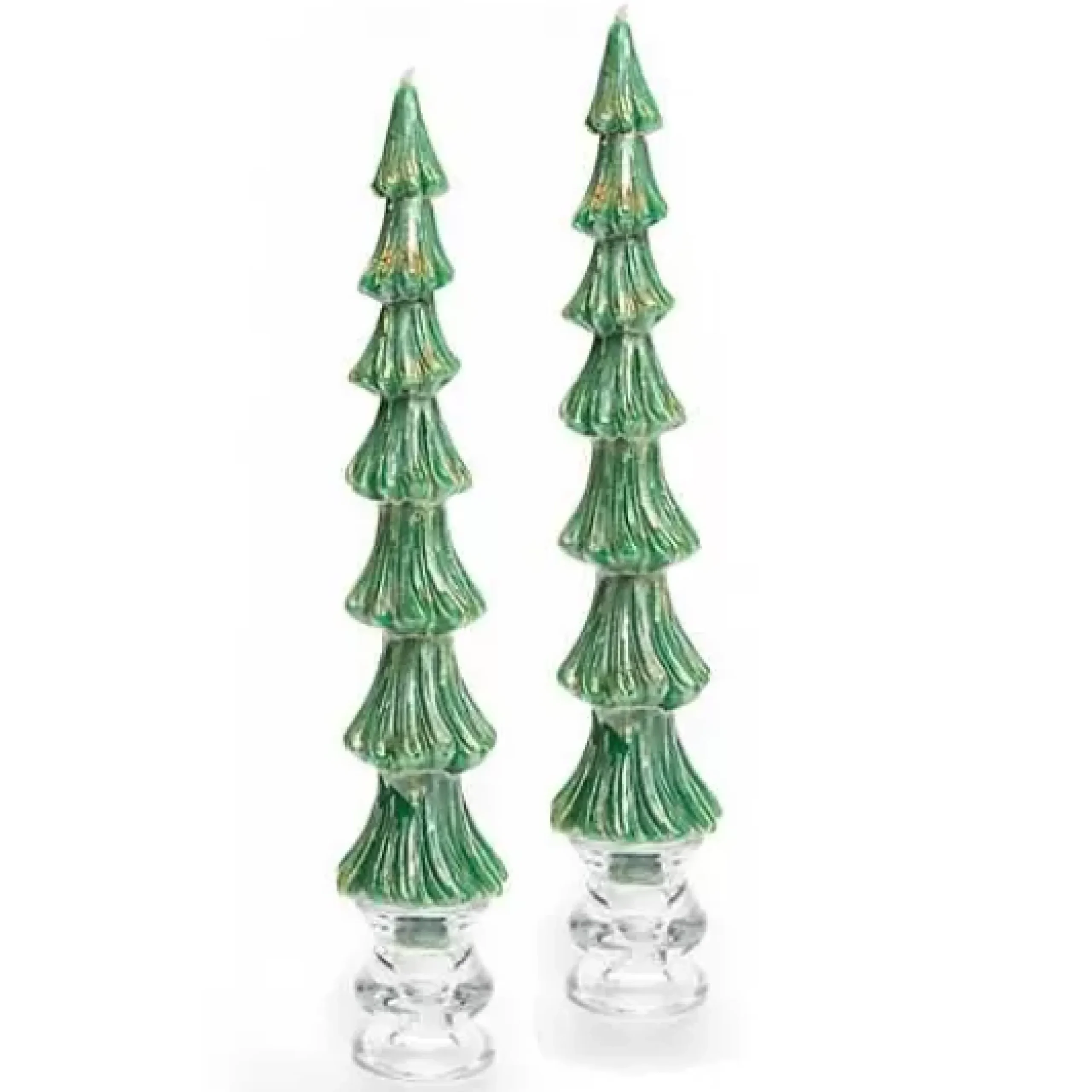 MacKenzie-Childs Tree Dinner Candles -12 - Green - Set of 2< Holiday|Candles & Fragrances