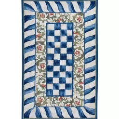 MacKenzie-Childs Truly Royal Check 3' x 5' Rug< Rugs