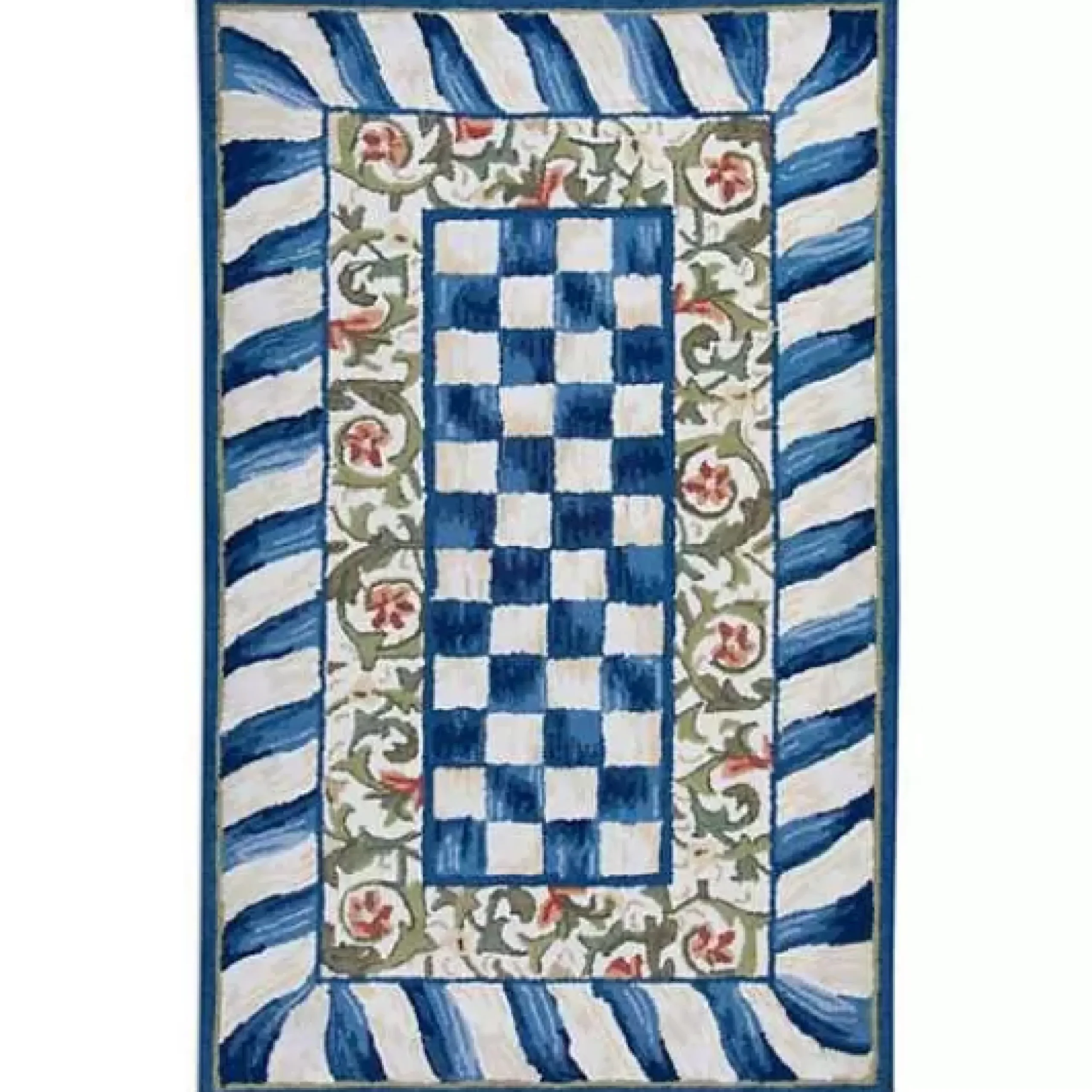 MacKenzie-Childs Truly Royal Check 3' x 5' Rug< Rugs
