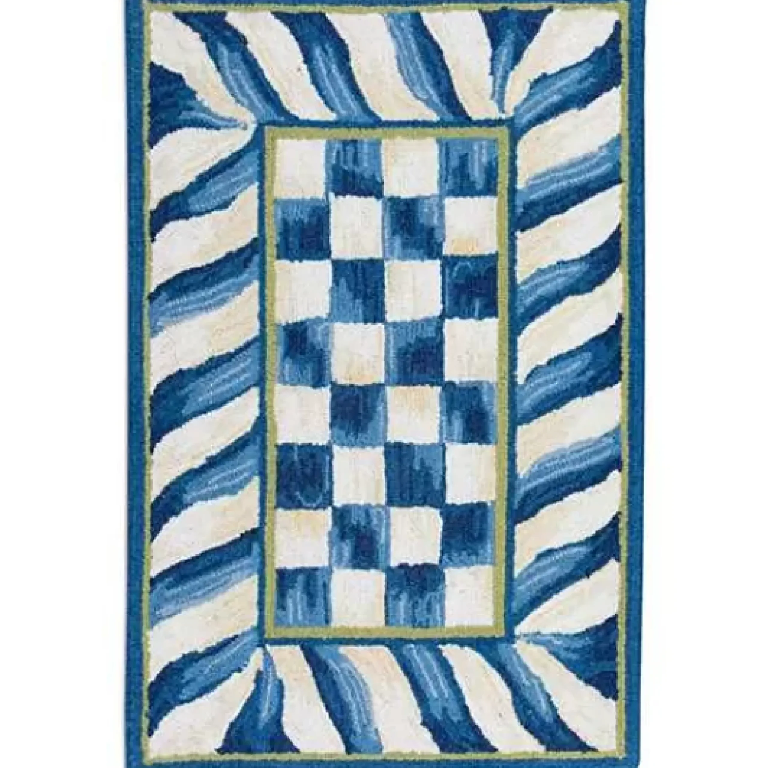 MacKenzie-Childs Truly Royal Check 2' x 3' Rug< Rugs