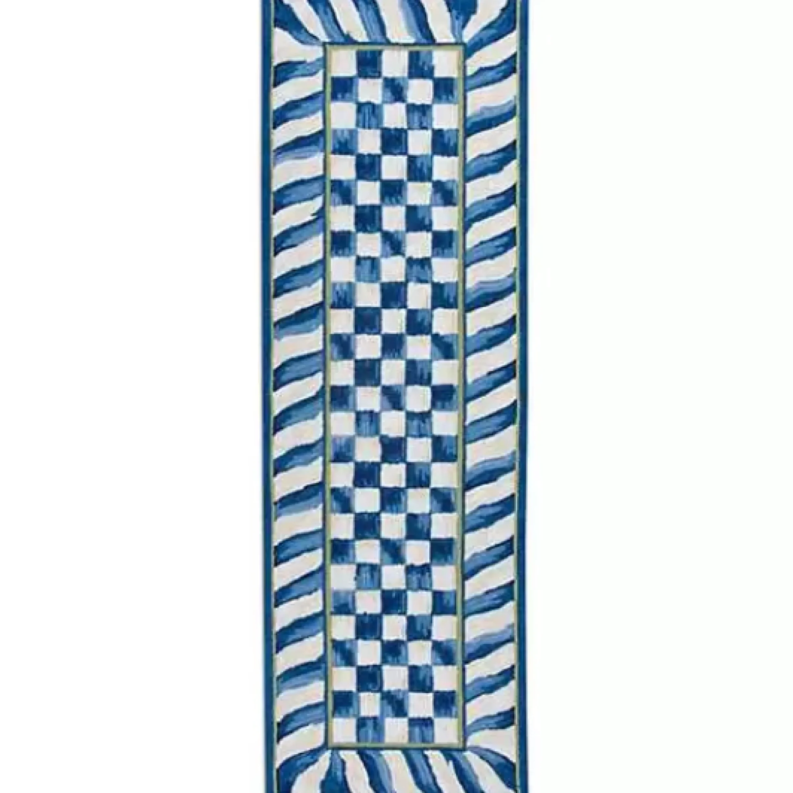 MacKenzie-Childs Truly Royal Check 2'6 x 8' Runner< Rugs