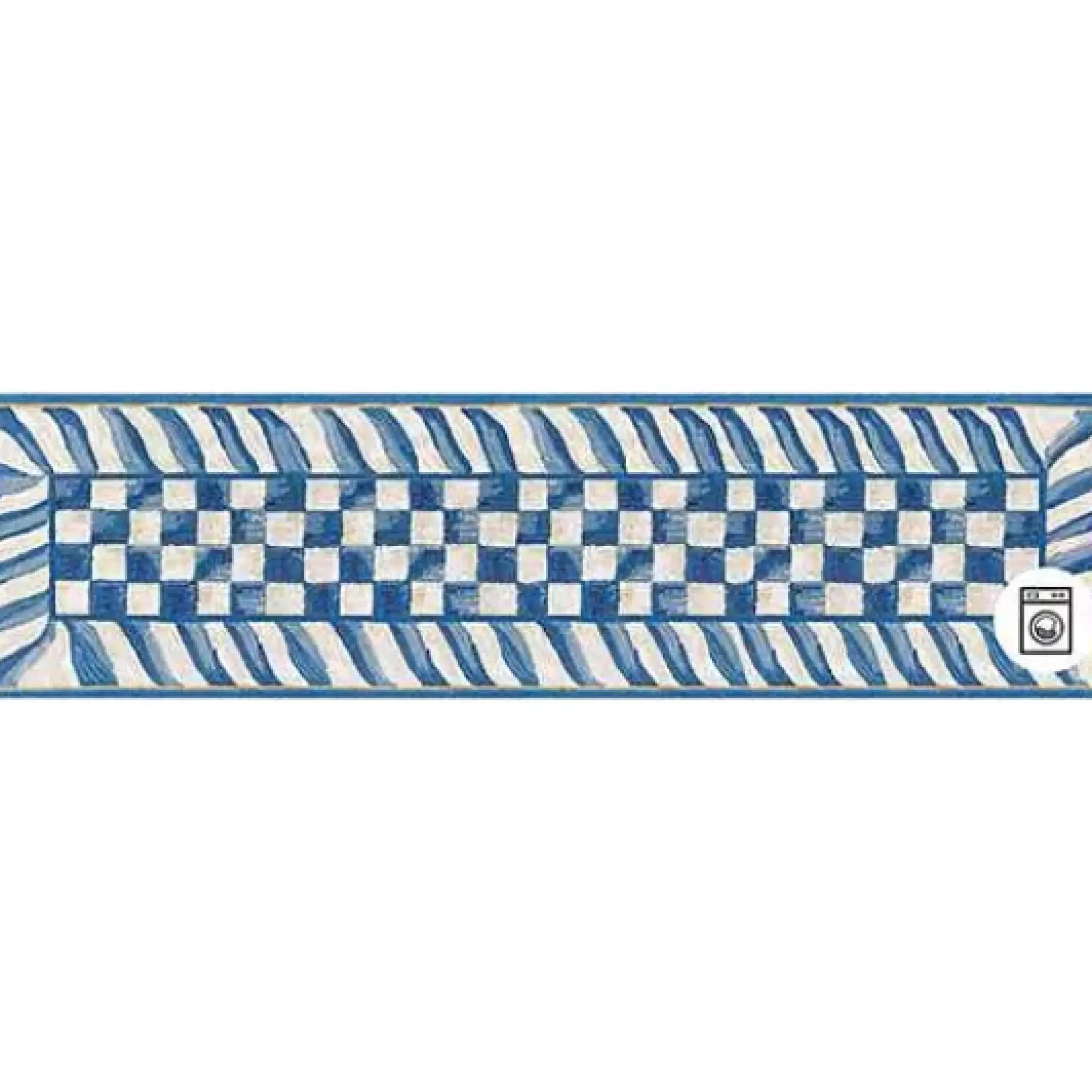 MacKenzie-Childs Truly Royal Check 2'6 x 8' Washable Runner< Rugs