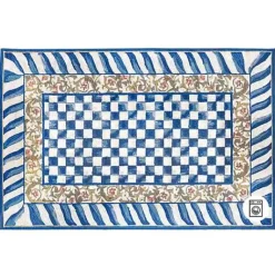 MacKenzie-Childs Truly Royal Check 5' x 7'6 Washable Rug< Rugs