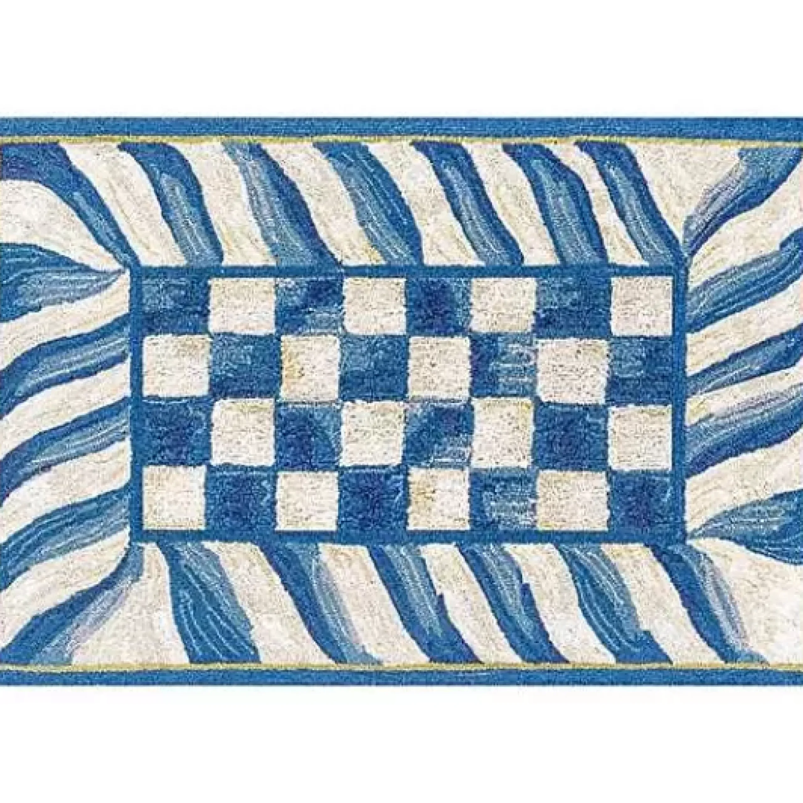 MacKenzie-Childs Truly Royal Check 2' x 3' Washable Rug< Rugs