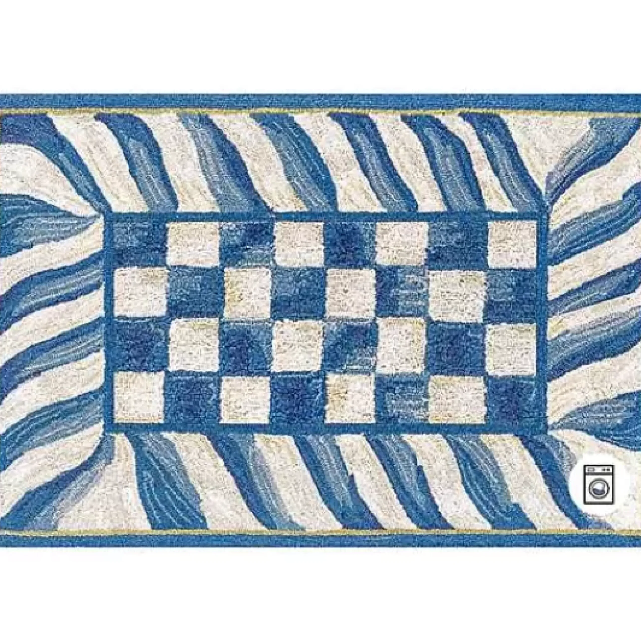 MacKenzie-Childs Truly Royal Check 2' x 3' Washable Rug< Rugs