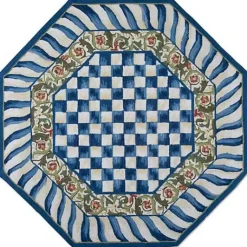 MacKenzie-Childs Truly Royal Check Rug - 6' Octagon Rug< Rugs