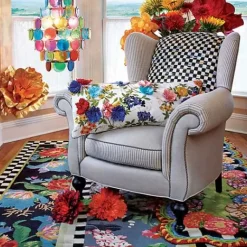 MacKenzie-Childs Tudor Rose 2'3 x 3'9 Rug< Rugs
