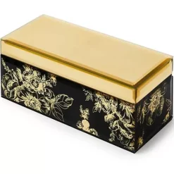 MacKenzie-Childs Twilight Toile Decorative Box with Gold Hinged Lid< Room Accents