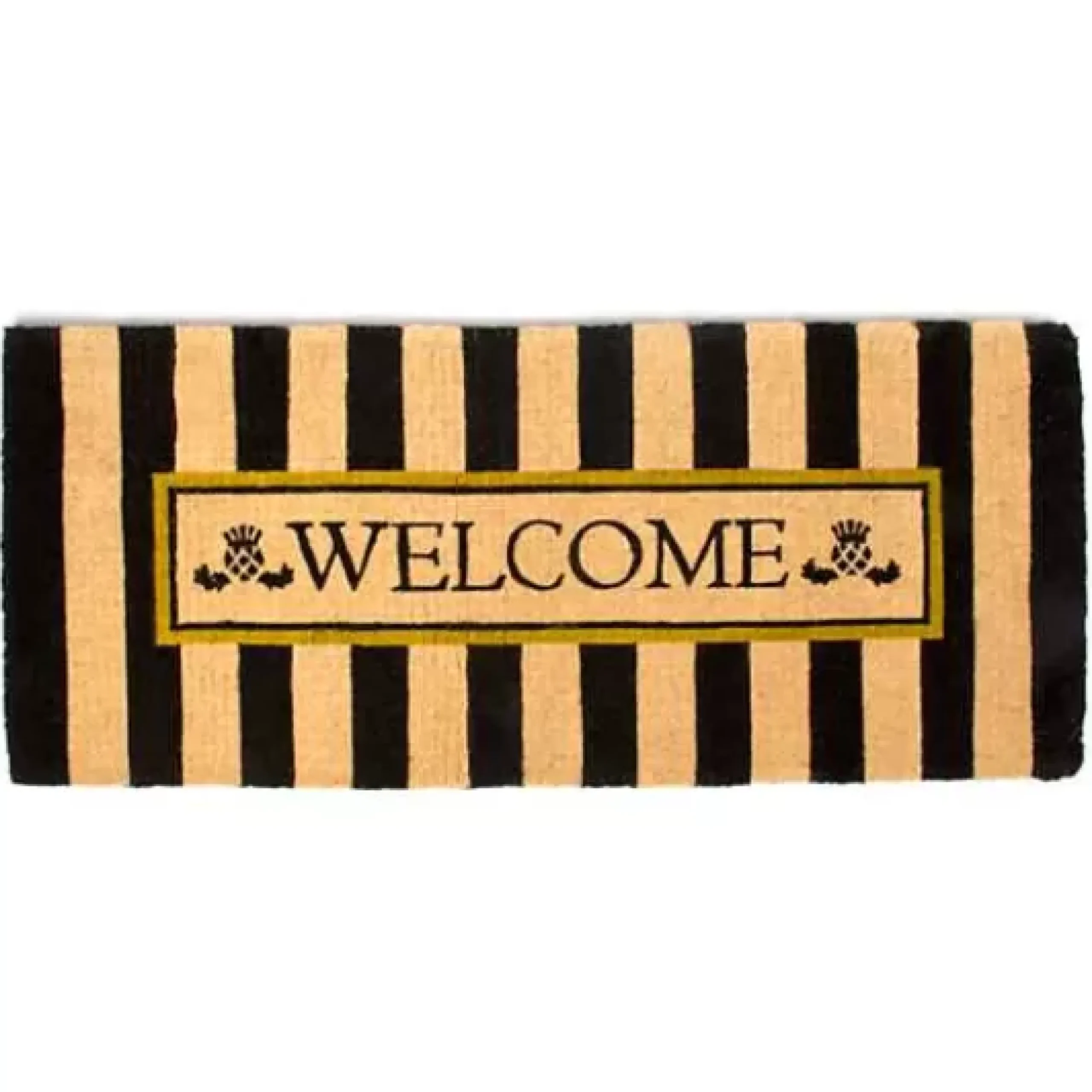 MacKenzie-Childs Welcome Awning Stripe Double Door Entrance Mat< Rugs