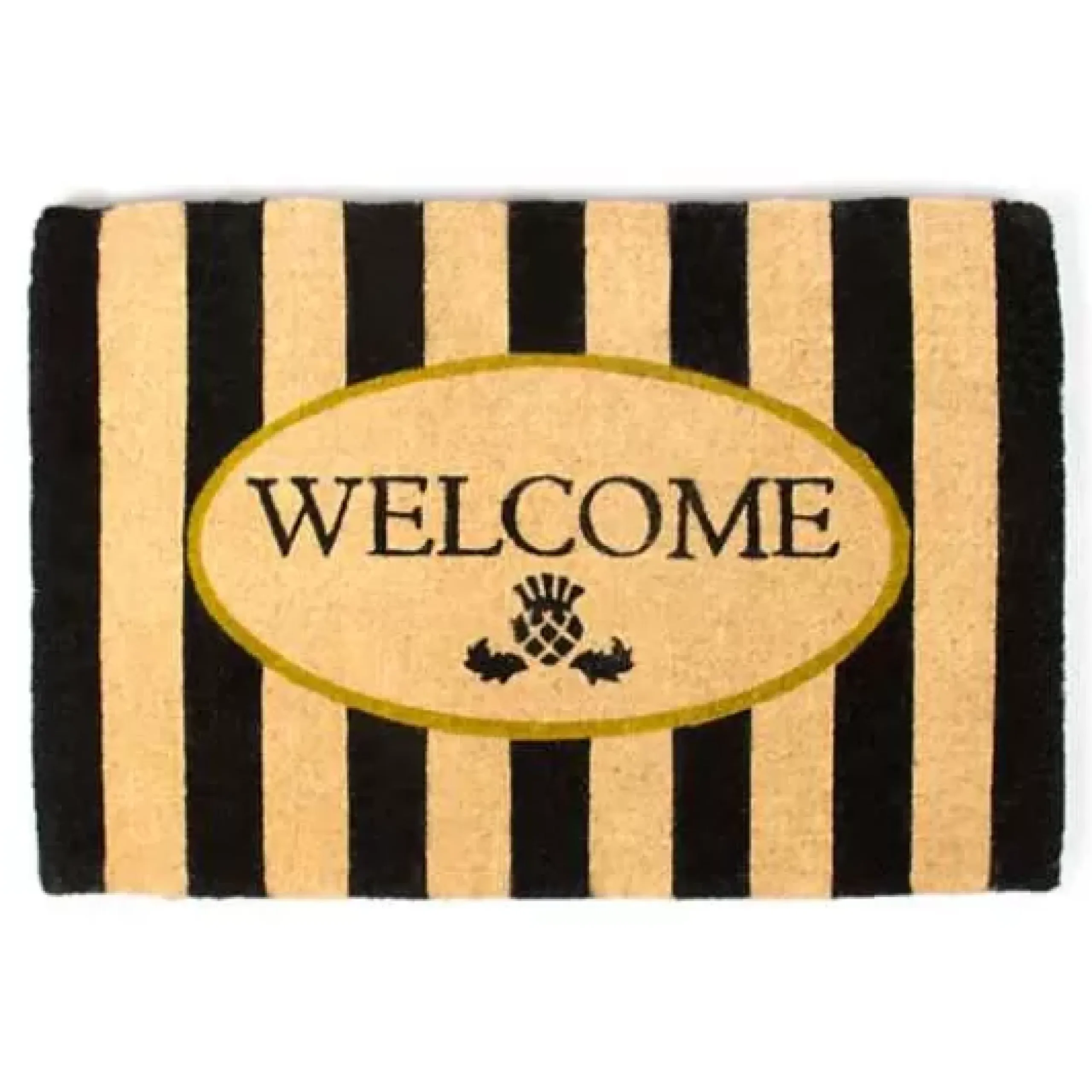 MacKenzie-Childs Welcome Awning Stripe Entrance Mat< Rugs