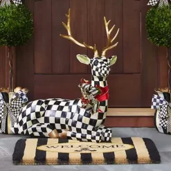 MacKenzie-Childs Welcome Awning Stripe Entrance Mat< Rugs