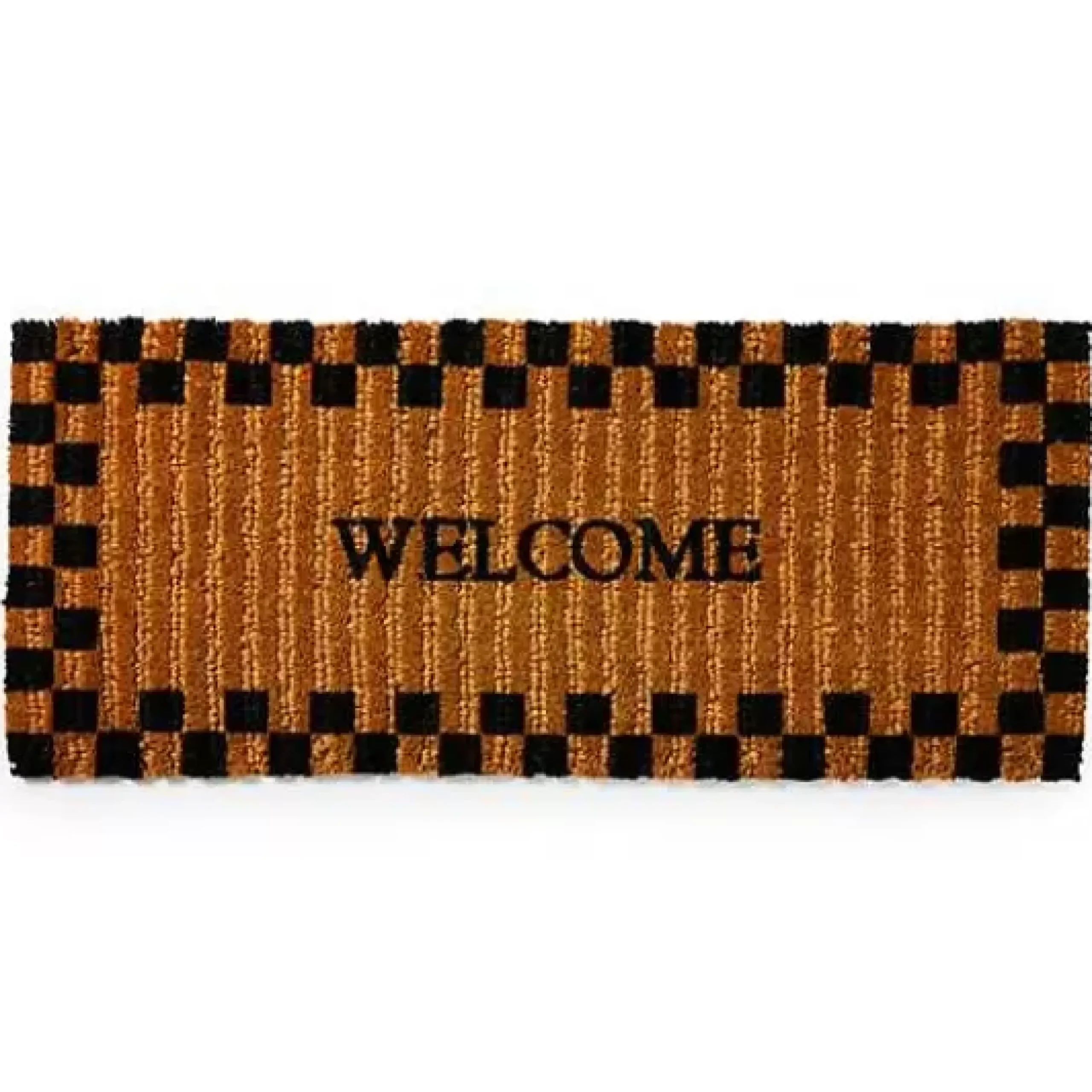MacKenzie-Childs Welcome Checked Double Door Entrance Mat< The Fall Shop|Rugs