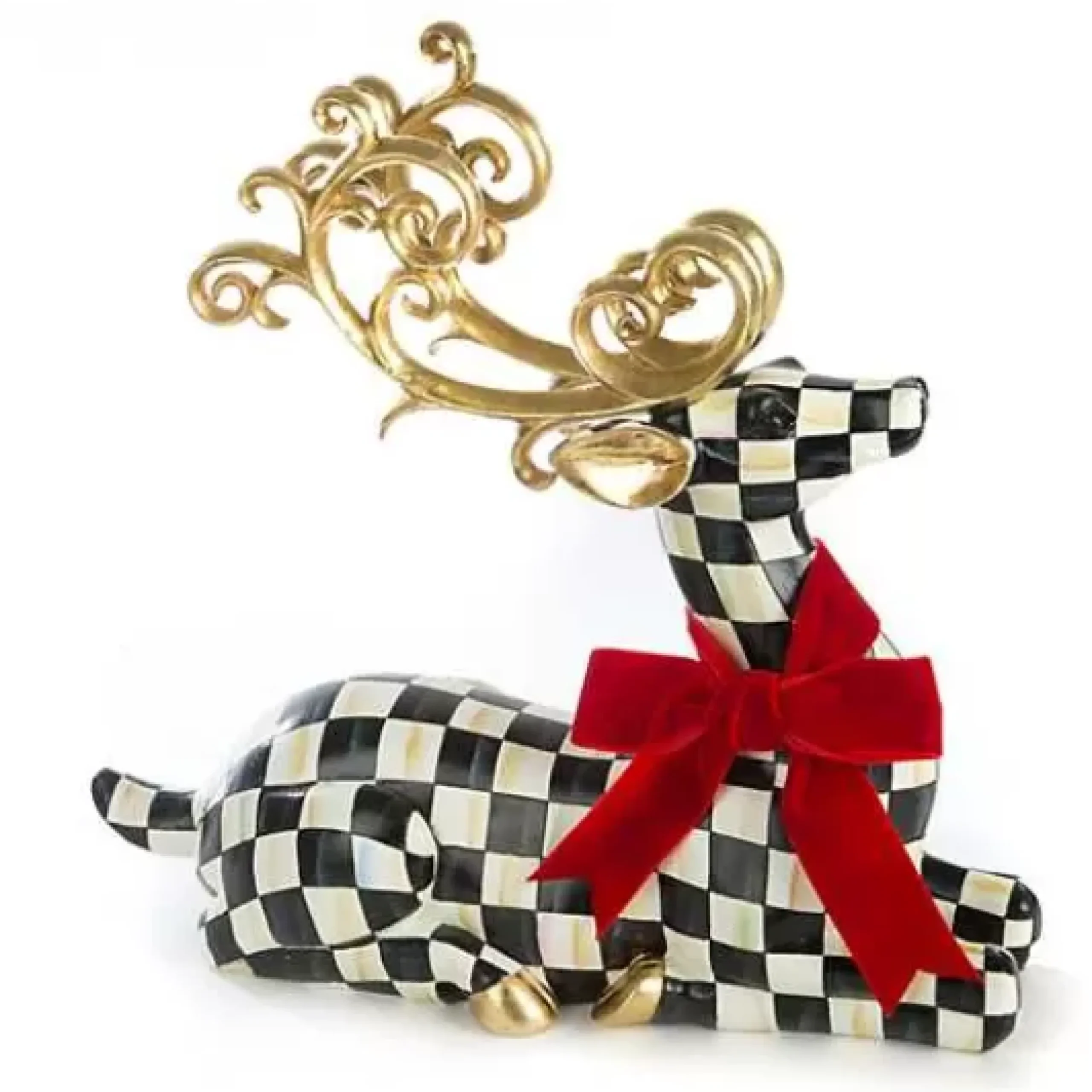 MacKenzie-Childs Westminster Resting Deer< Holiday|Room Accents
