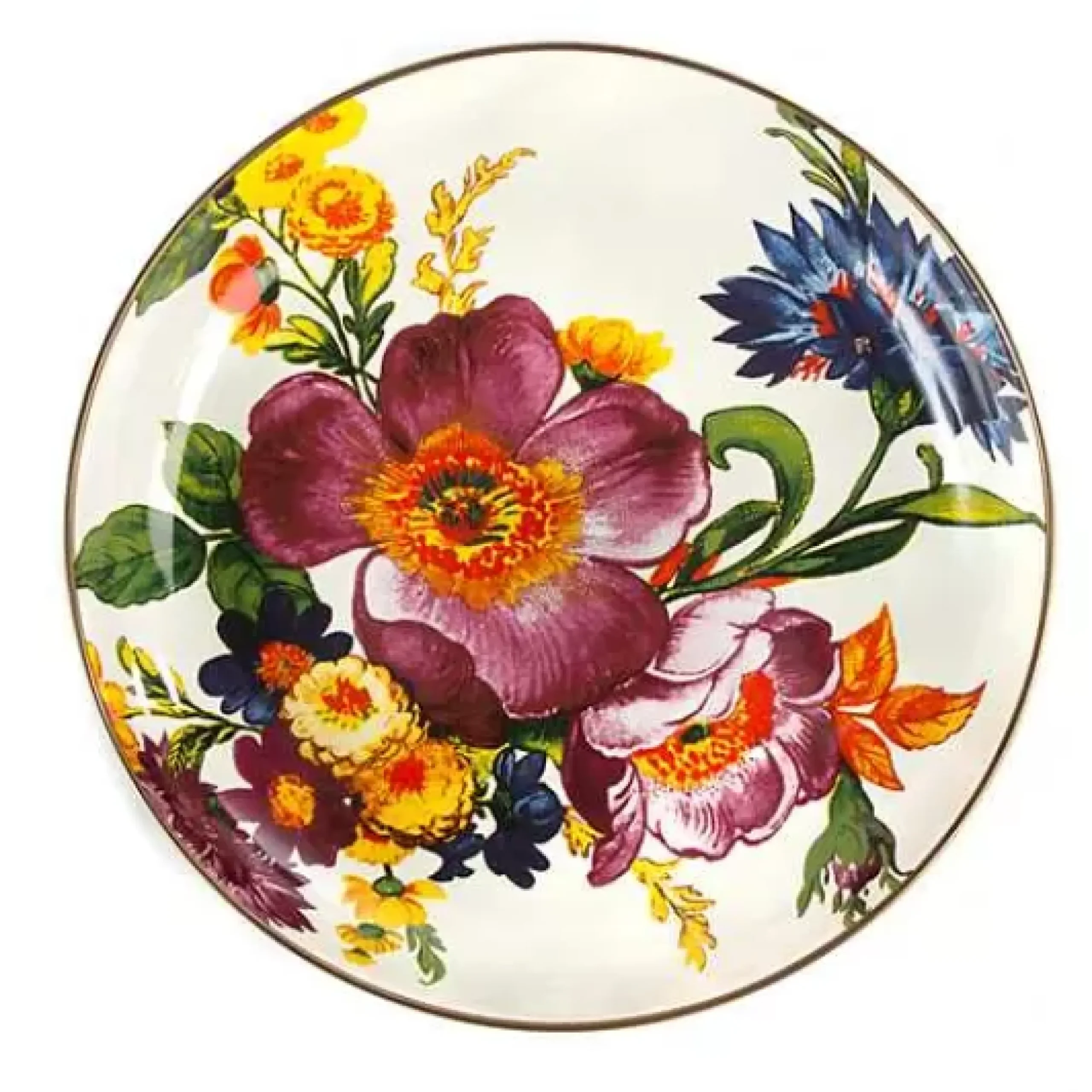 MacKenzie-Childs White Flower Market Abundant Bowl< Serveware