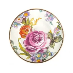 MacKenzie-Childs White Flower Market Appetizer Plates, Set of 4< Bar Entertaining|Serveware