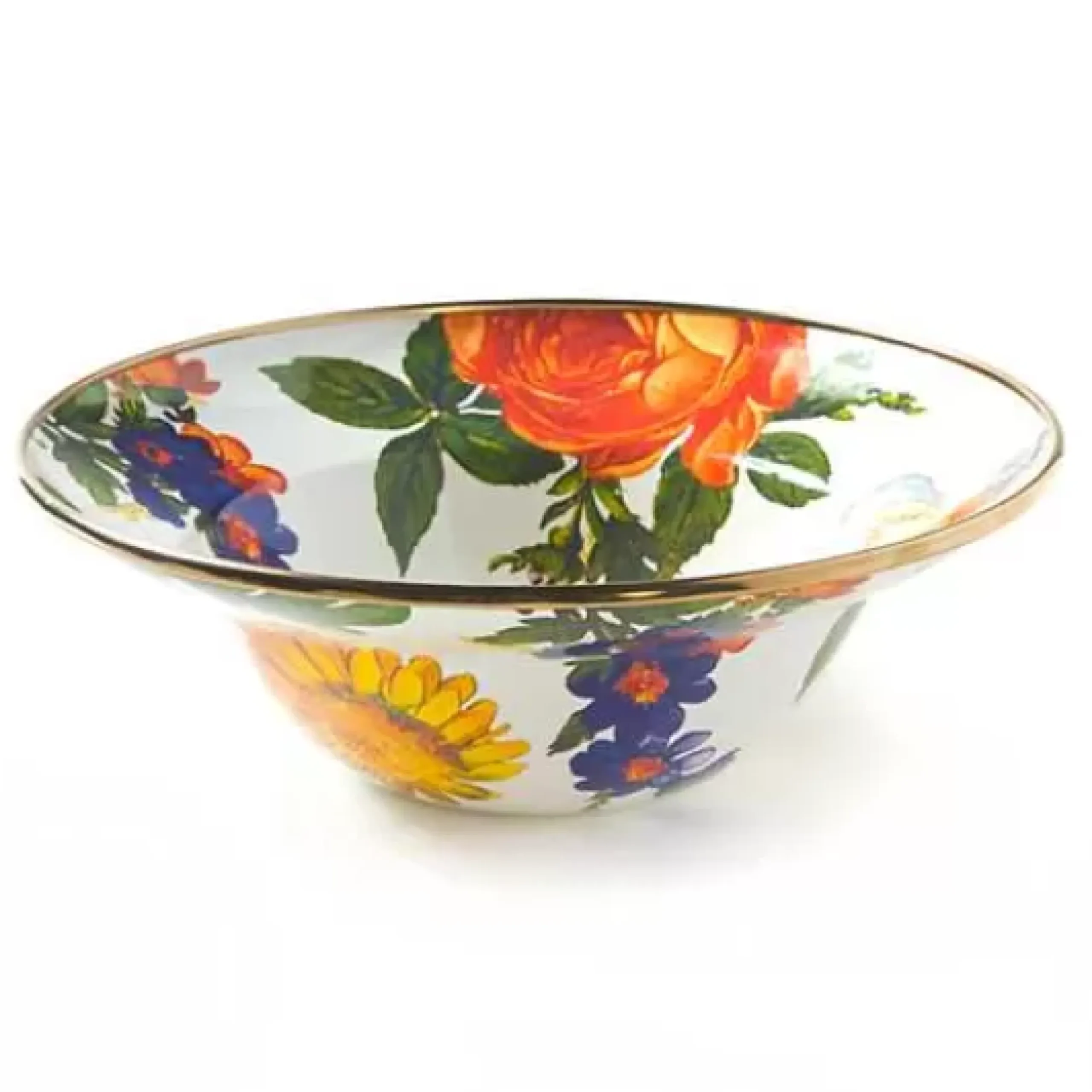 MacKenzie-Childs White Flower Market Breakfast Bowl< Dinnerware & Flatware