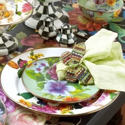 MacKenzie-Childs White Flower Market Charger/Plate< Dinnerware & Flatware