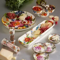 MacKenzie-Childs White Flower Market Pinch Bowl< Bar Entertaining|Serveware