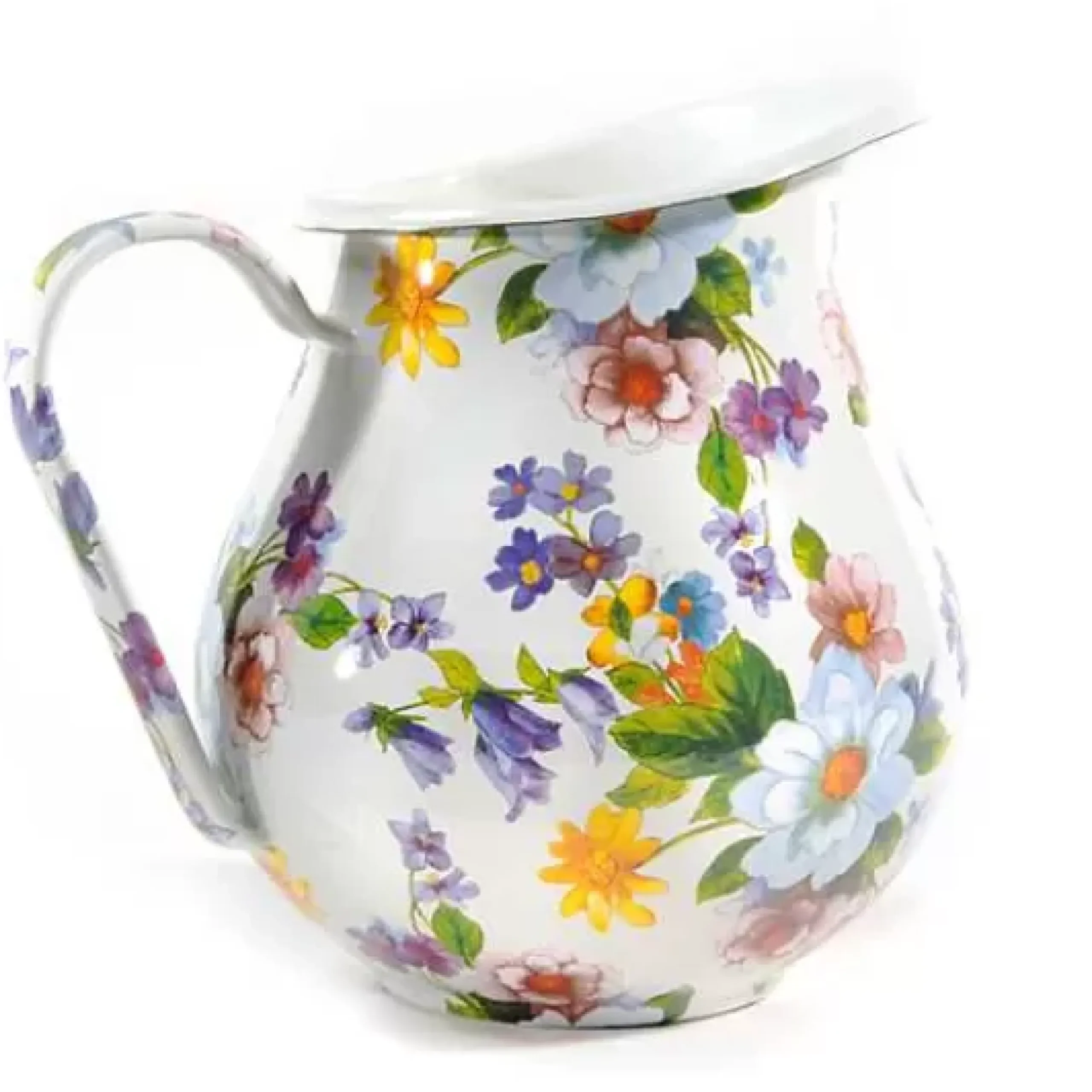 MacKenzie-Childs White Flower Market Pitcher< Serveware|Bar Entertaining