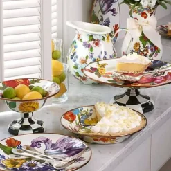 MacKenzie-Childs White Flower Market Pitcher< Serveware|Bar Entertaining