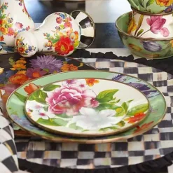 MacKenzie-Childs White Flower Market Salad/Dessert Plate< Dinnerware & Flatware