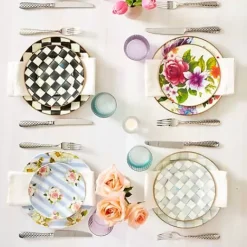 MacKenzie-Childs White Flower Market Salad/Dessert Plate< Dinnerware & Flatware