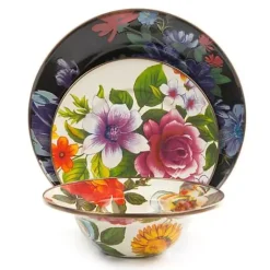 MacKenzie-Childs White Flower Market Salad/Dessert Plate< Dinnerware & Flatware