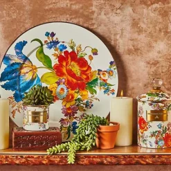 MacKenzie-Childs White Flower Market Serving Platter< Bar Entertaining|Serveware