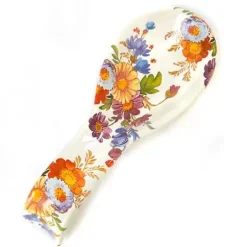 MacKenzie-Childs White Flower Market Spoon Rest< Kitchen Utensils & Tools