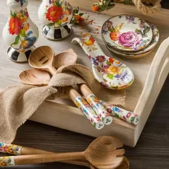MacKenzie-Childs White Flower Market Spoon Rest< Kitchen Utensils & Tools