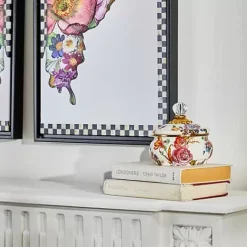 MacKenzie-Childs White Flower Market Squashed Pot< Bath & Bath Accessories|Room Accents