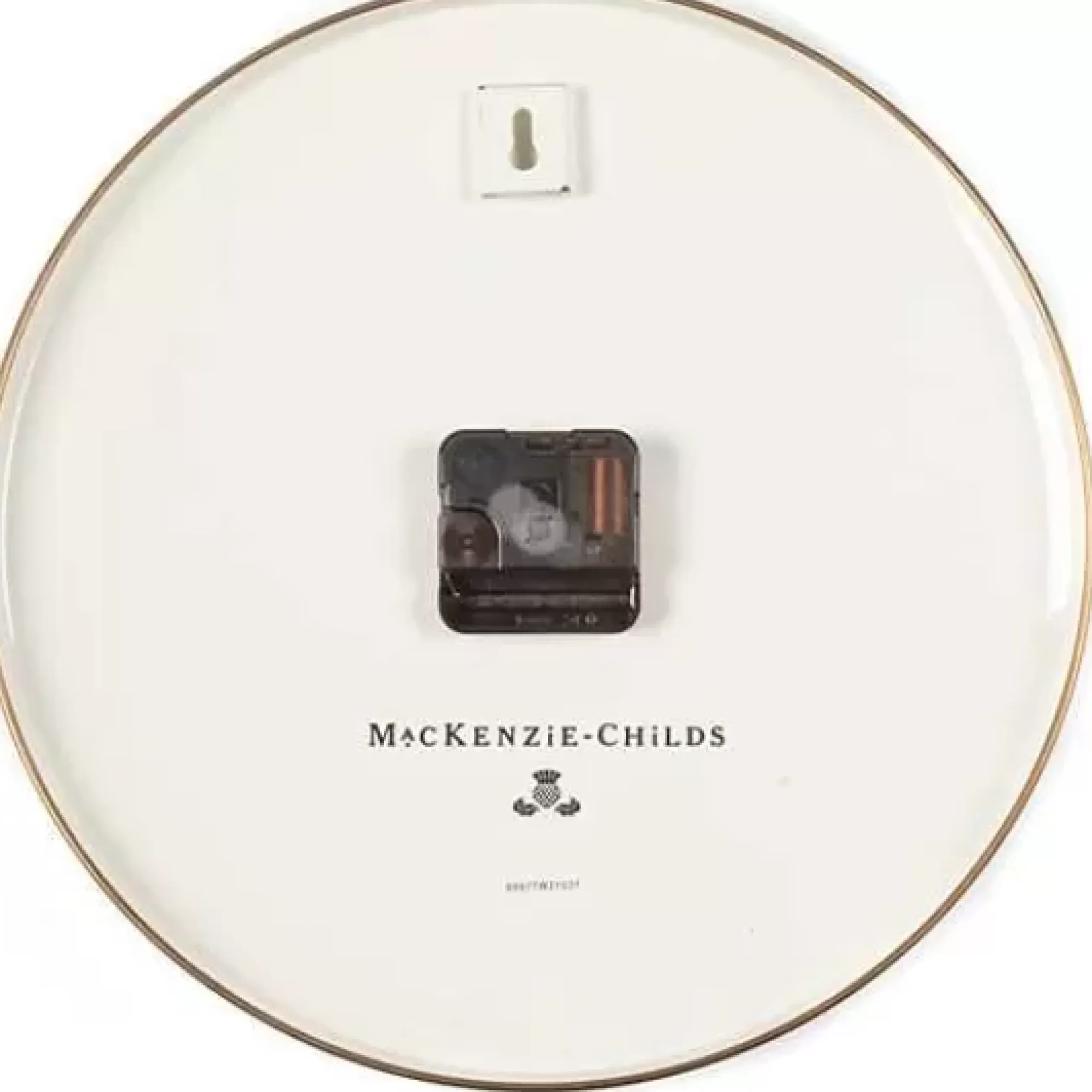MacKenzie-Childs White Flower Market Wall Clock< Room Accents