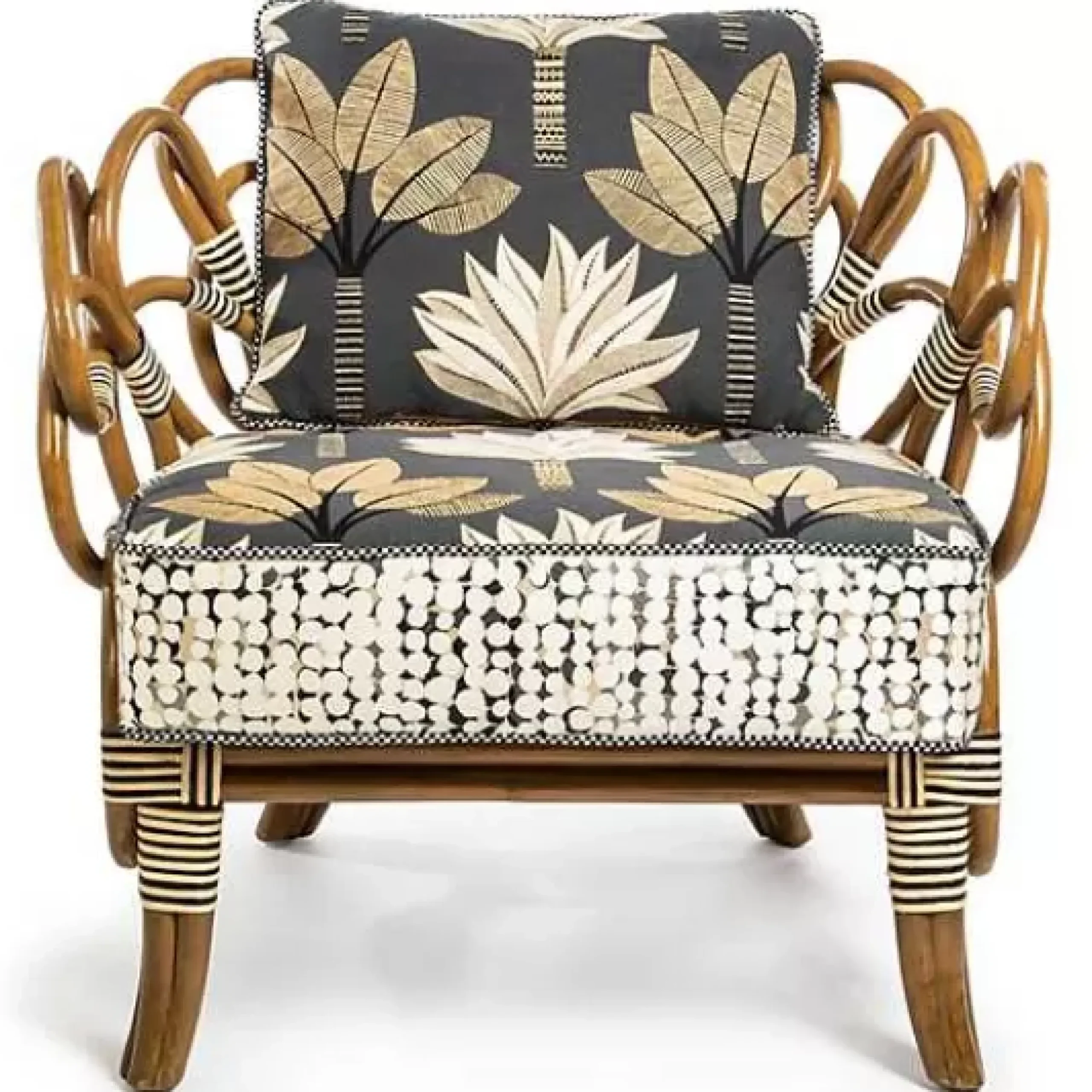 MacKenzie-Childs Wild Indoors Rattan Chair< Living Room