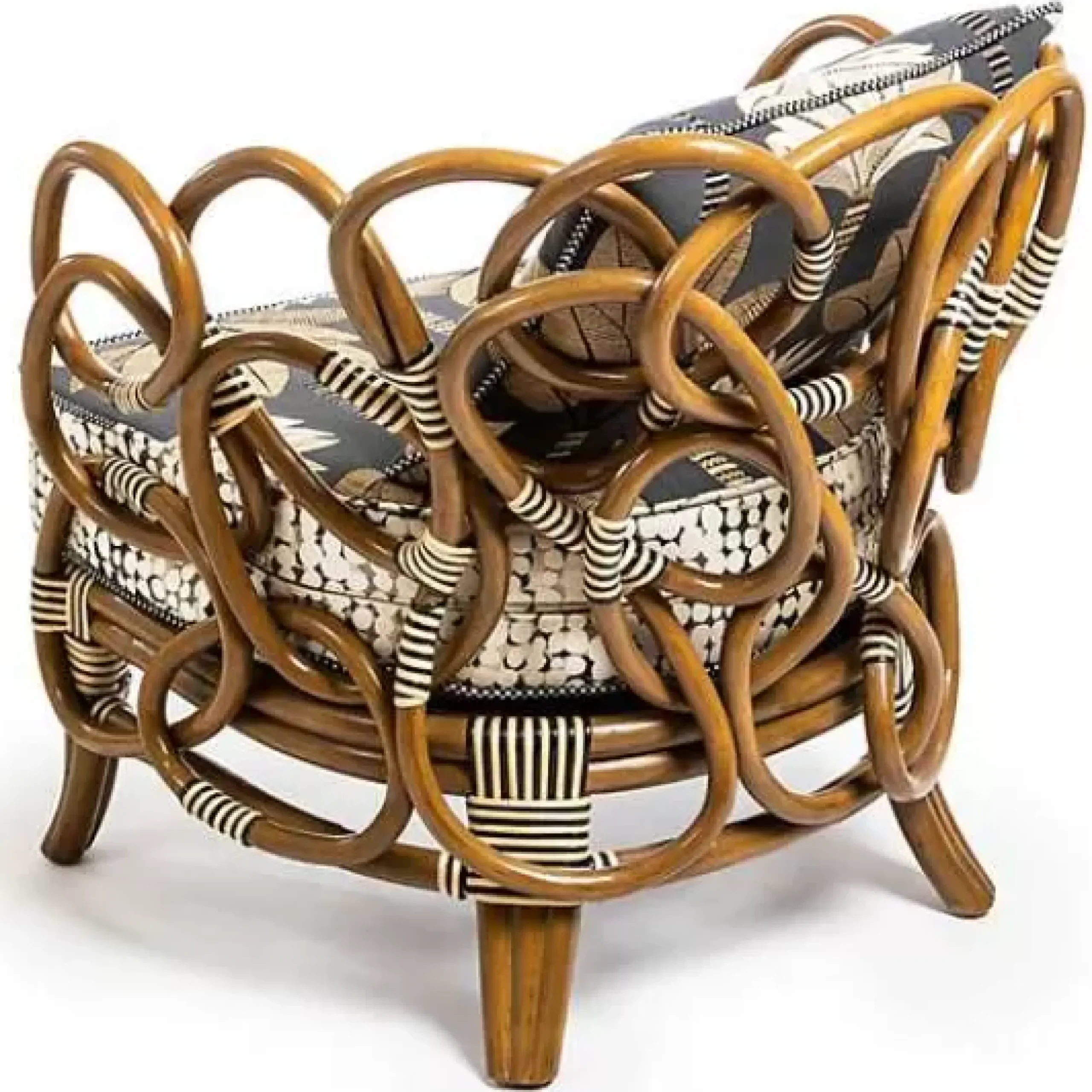 MacKenzie-Childs Wild Indoors Rattan Chair< Living Room
