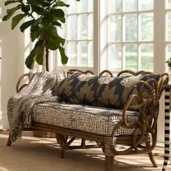 MacKenzie-Childs Wild Indoors Rattan Loveseat< Living Room