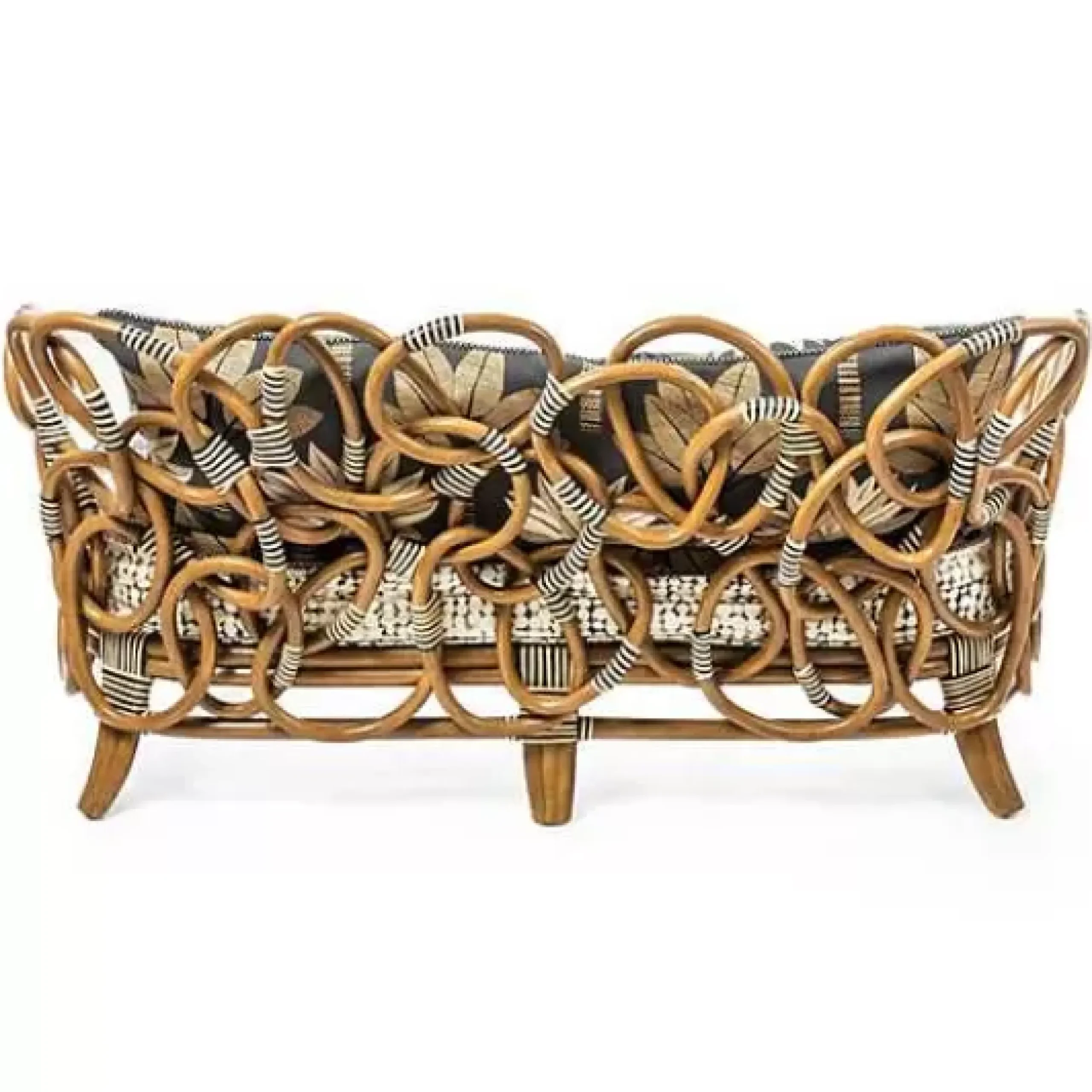 MacKenzie-Childs Wild Indoors Rattan Loveseat< Living Room