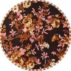 MacKenzie-Childs Wild Rose Floral 6' Round Rug< Rugs