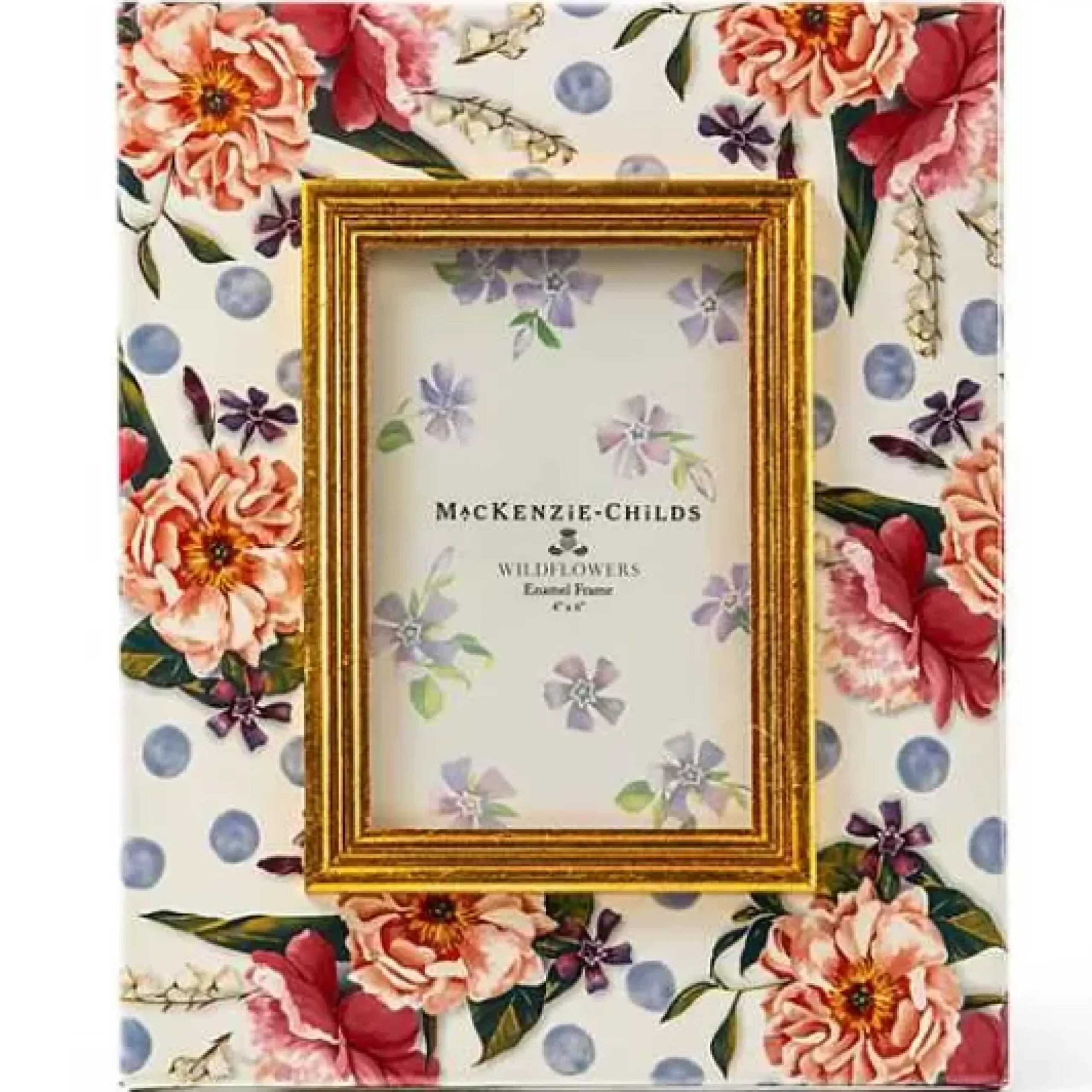 MacKenzie-Childs Wildflowers Blue 4 x 6 Frame< Room Accents