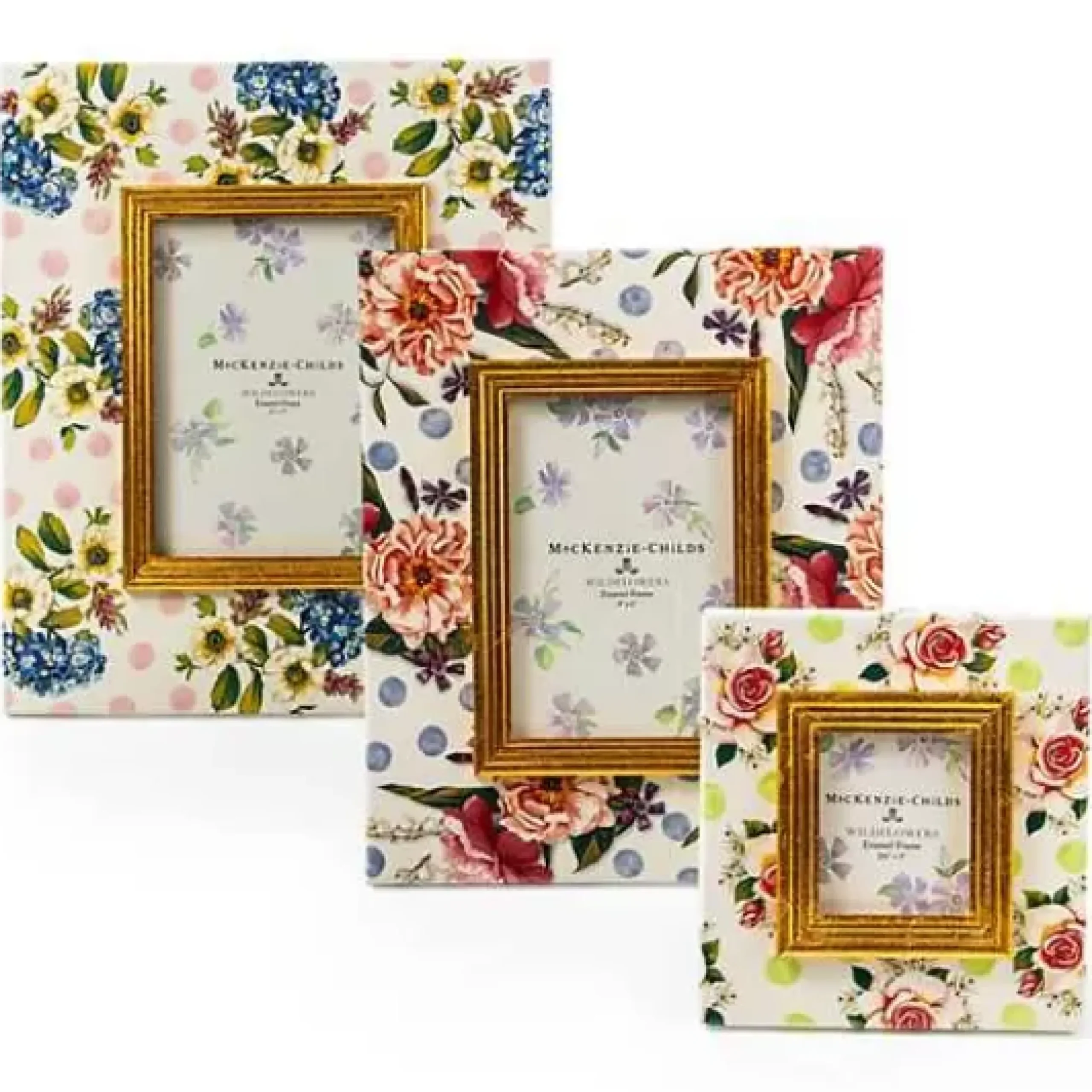 MacKenzie-Childs Wildflowers Pink 5 x 7 Frame< Room Accents