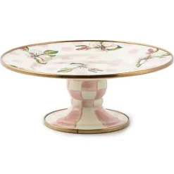 MacKenzie-Childs Wildflowers Pink Mini Pedestal Platter< Serveware
