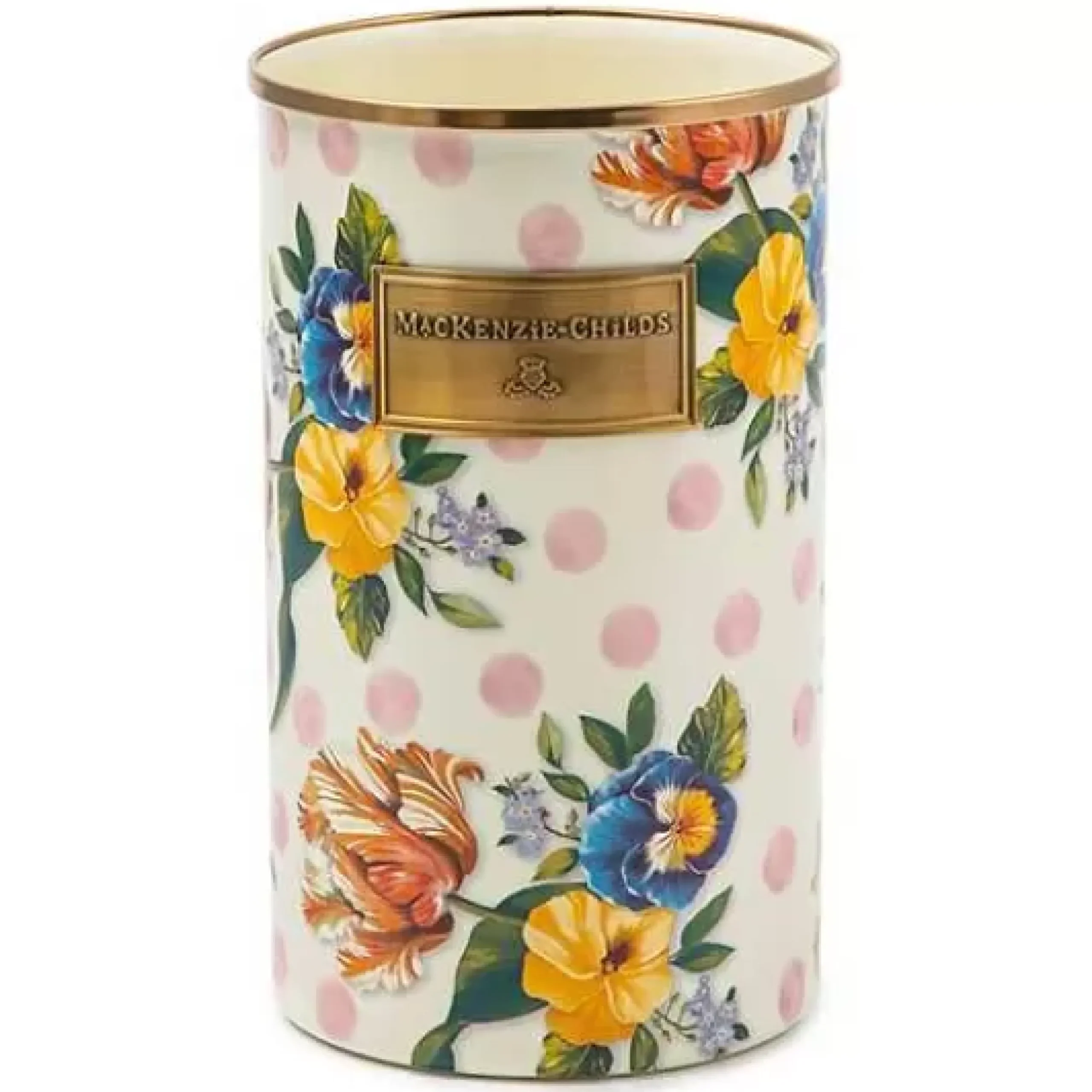 MacKenzie-Childs Wildflowers Pink Utensil Holder< Kitchen Storage & Organization