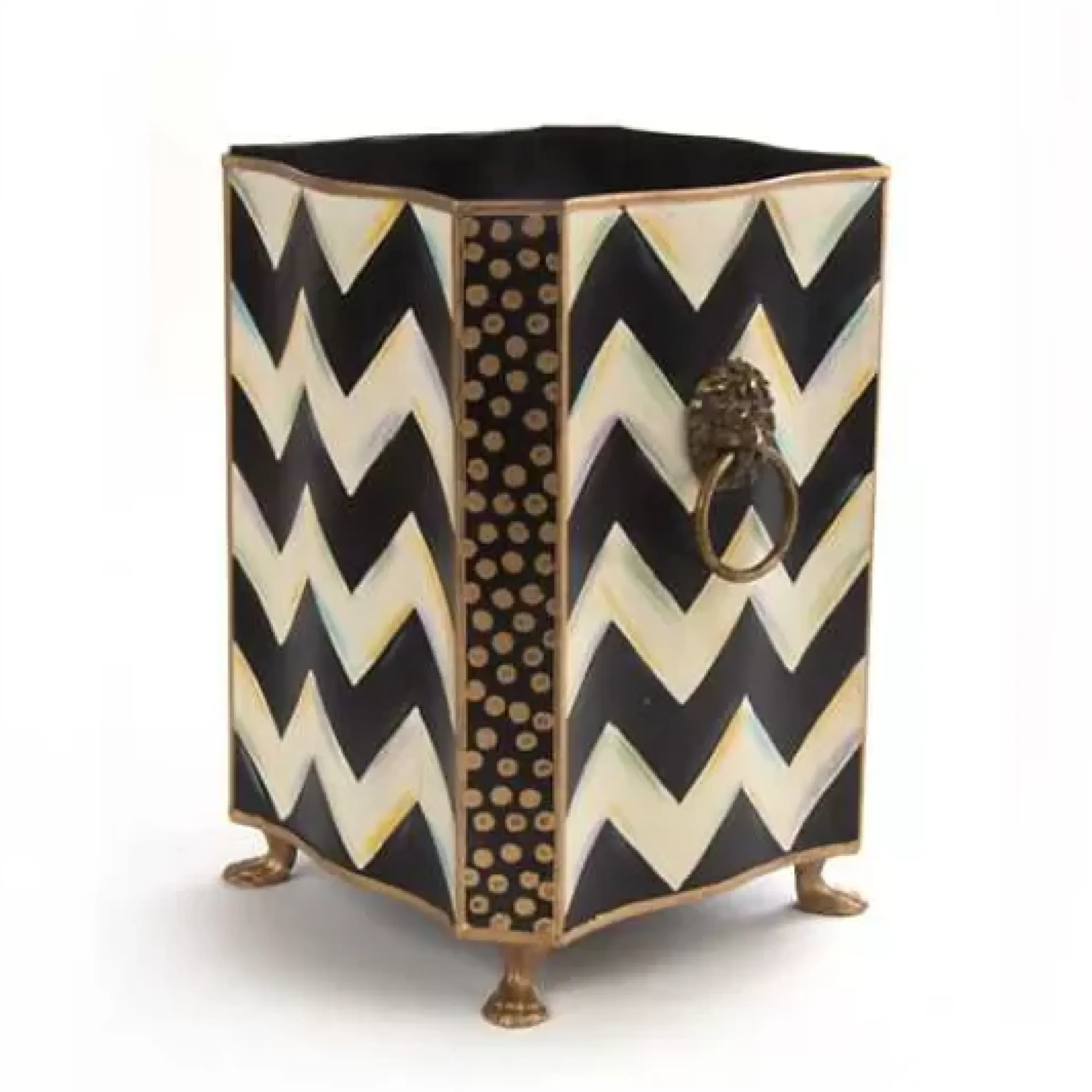 MacKenzie-Childs Zig Zag Waste Bin< Bath & Bath Accessories|Room Accents